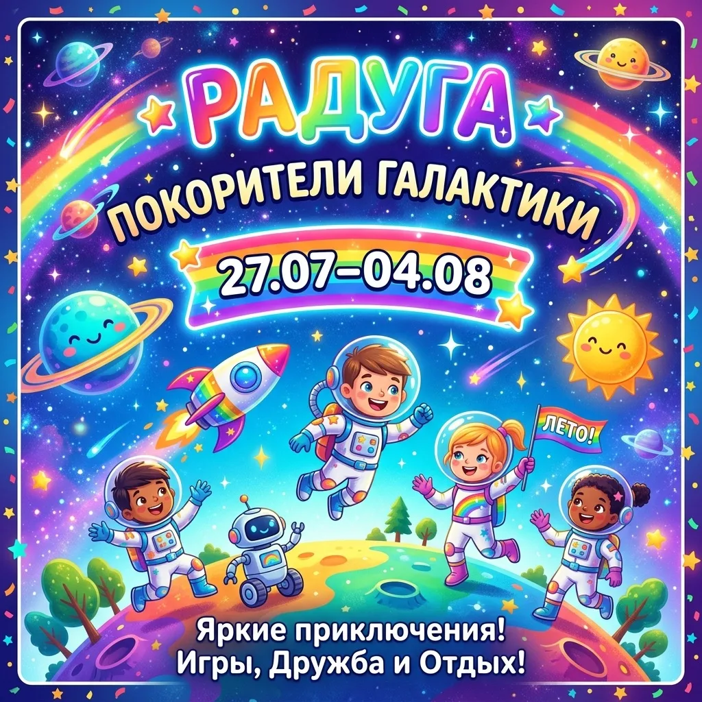 🚀 Внимание, юные астронавты и искатели приключений! 🌈
Приглашаем вас в самое незабываемое межгалак