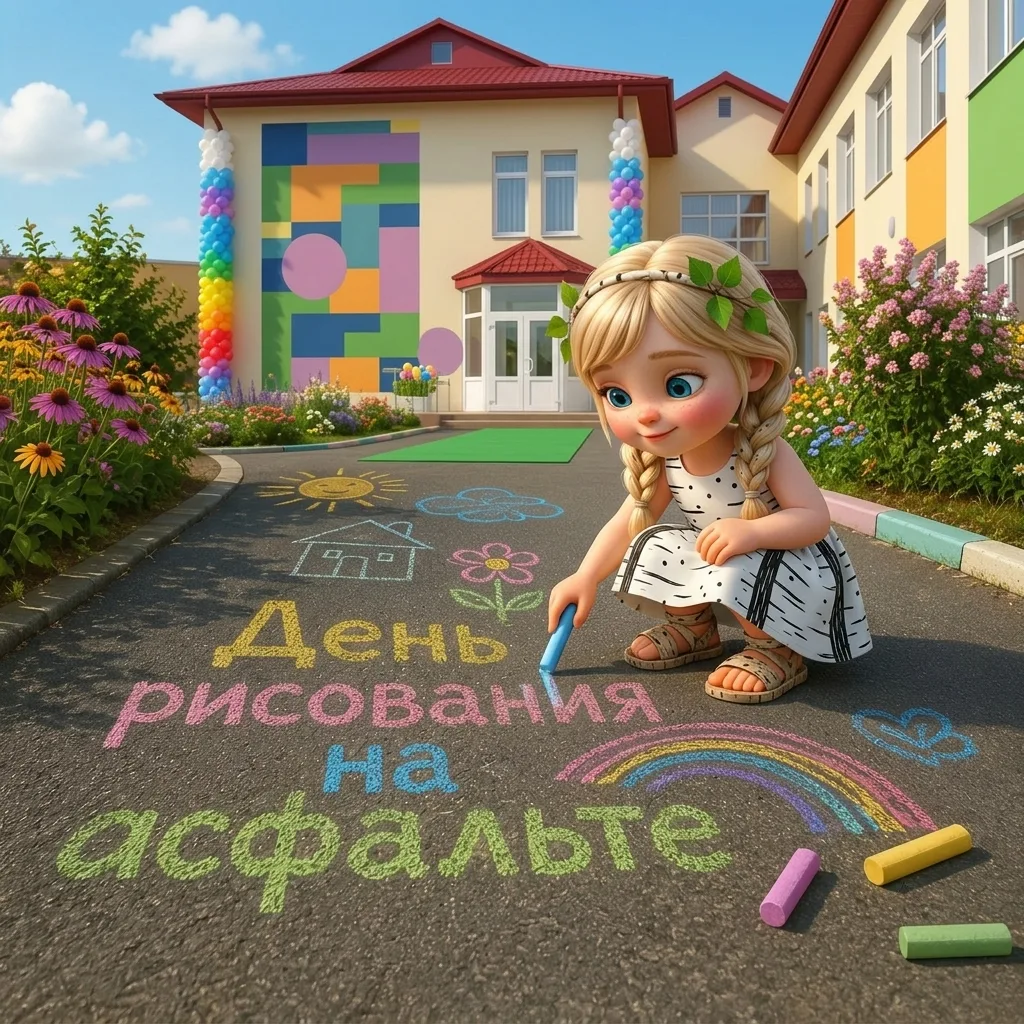 Знаете, какой сегодня день? День рисования на асфальте! ✨

Лето — время, когда тротуары становятся х