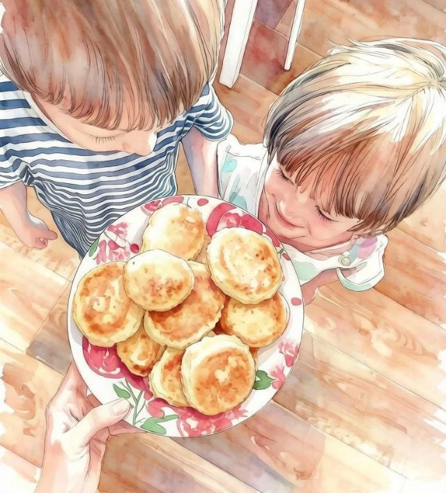 Исполнены пятилеткой и трехлеткой. Мама только жарила. А папа только ел😁 и просил ещё....