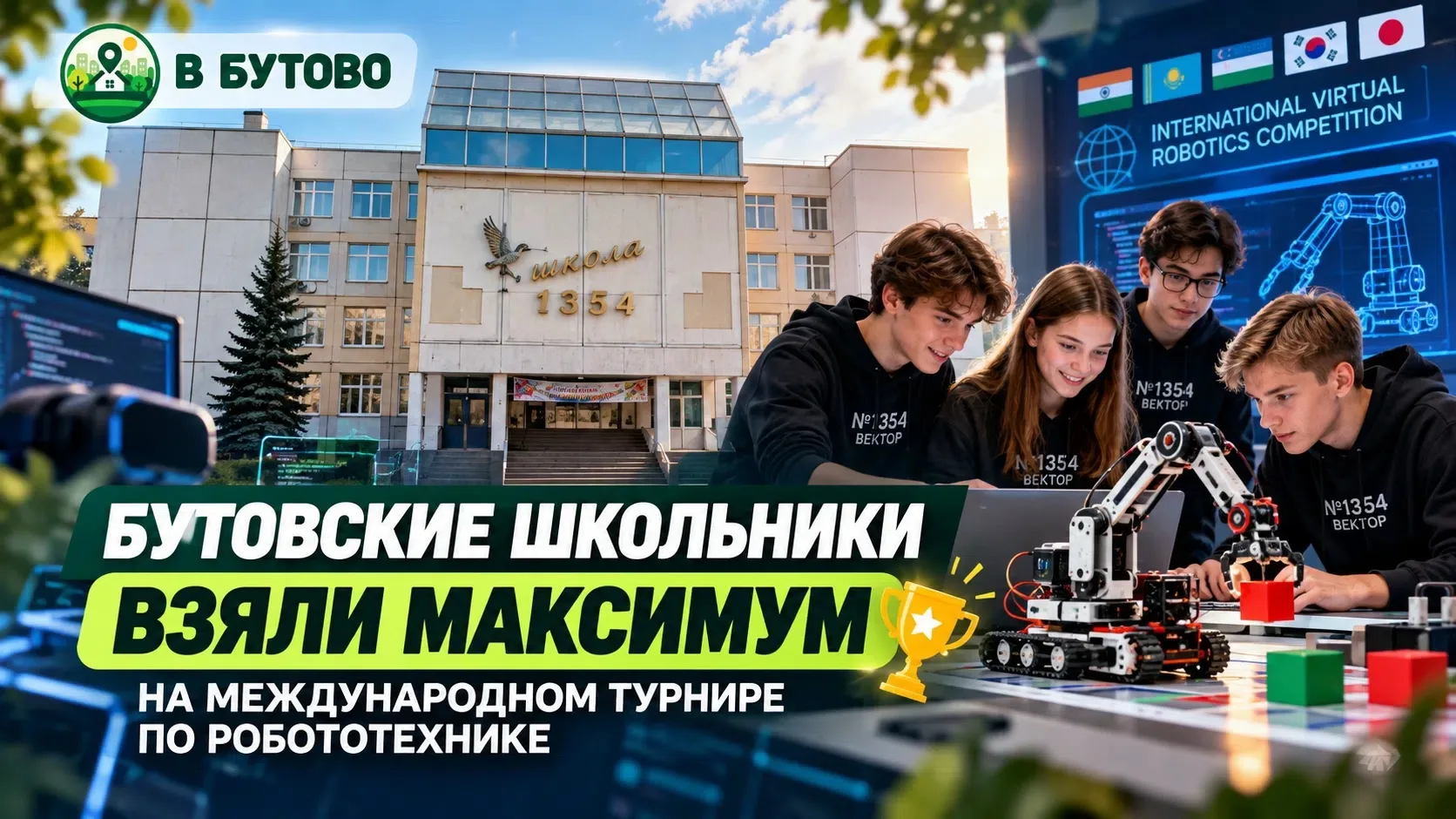 🤖 Бутовские школьники показали высокий класс на международном турнире по робототехнике