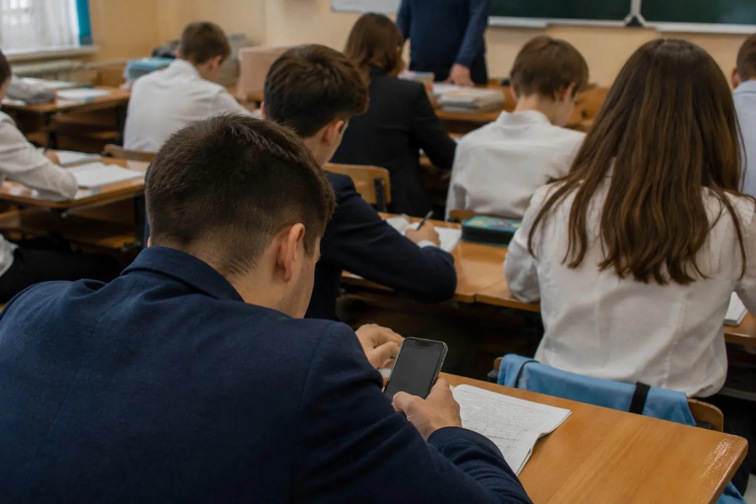 ⚡️Большинство родителей и учителей поддерживают запрет телефонов на уроках.