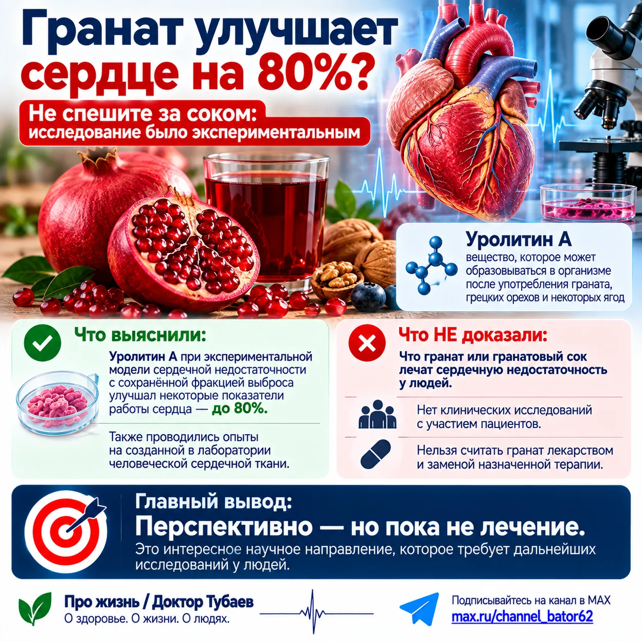 ❤️ «Гранат улучшает работу сердца на 80%». Стоит ли теперь бежать за гранатовым соком?
