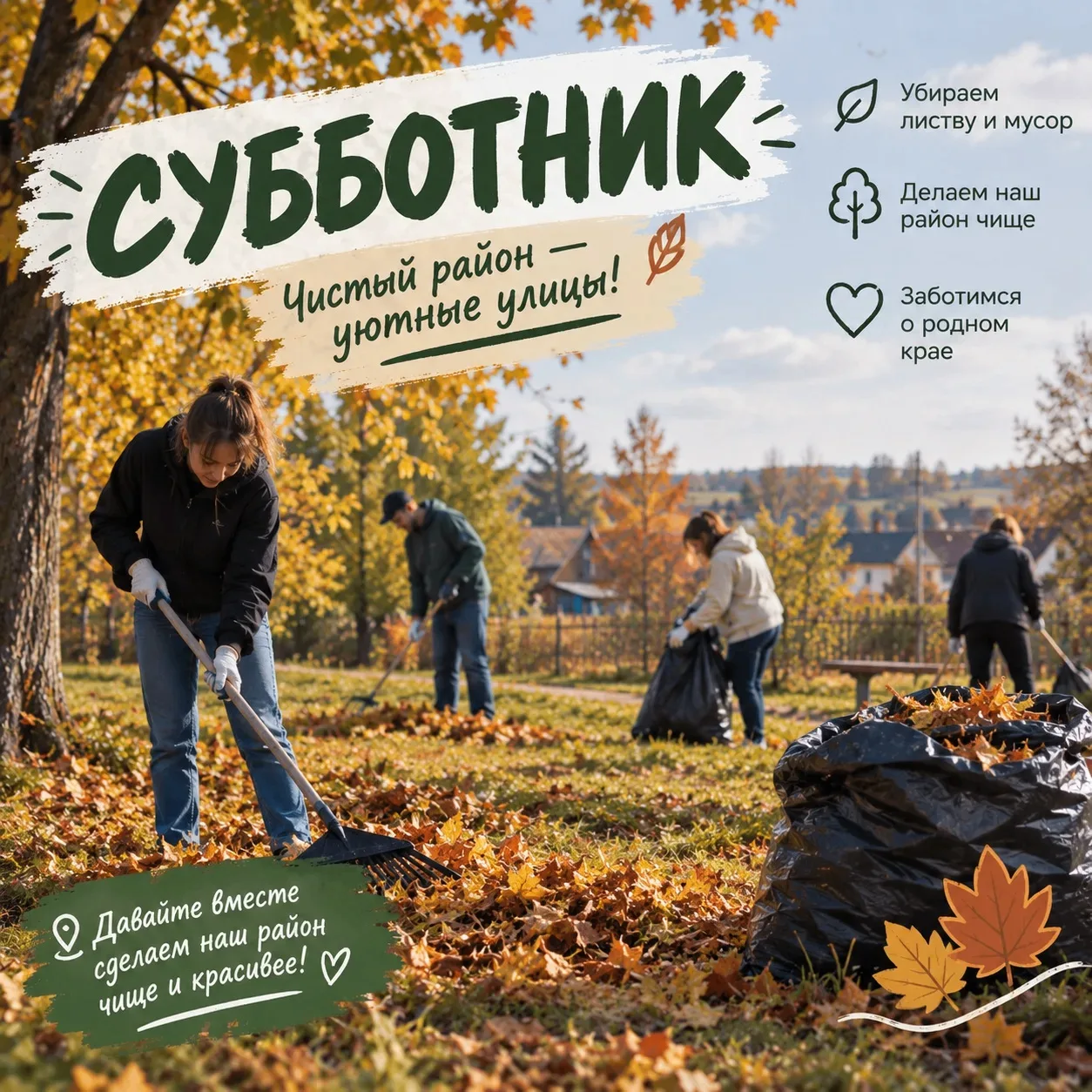 🍂 Приглашаем на общегородской субботник!