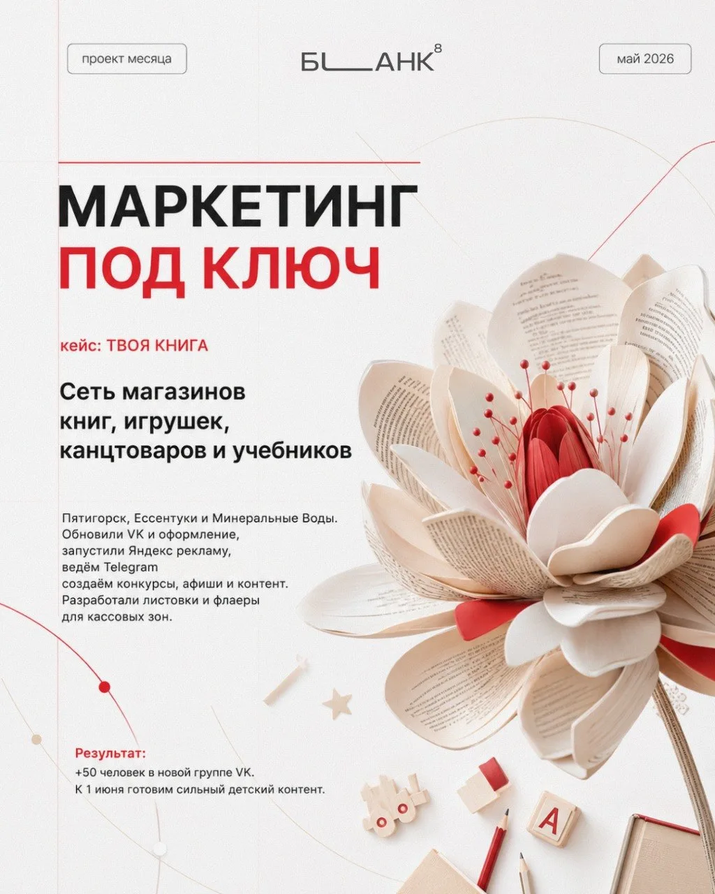 Проект месяца — три книжных 📚