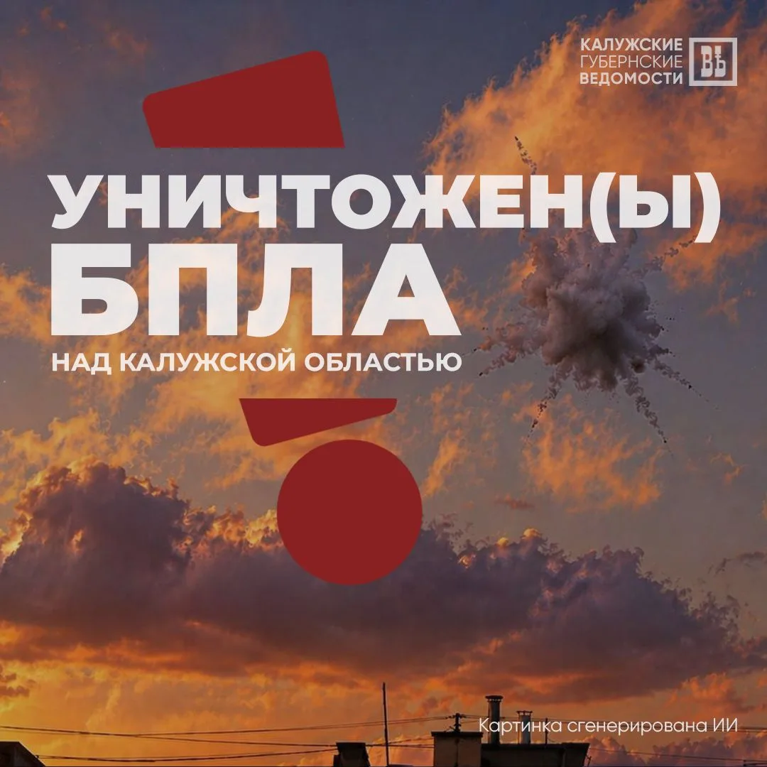 ❗️Над Ферзиковским округом сбили вечером беспилотник
