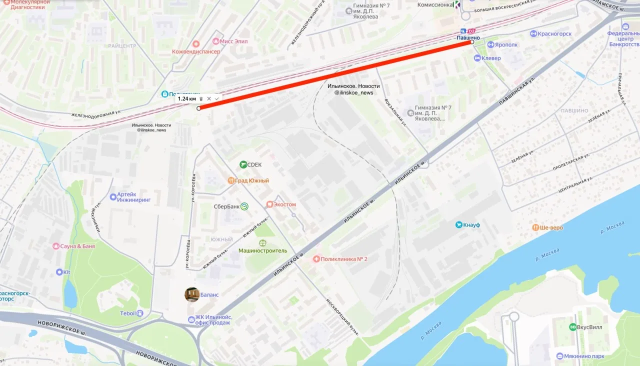 В Красногорске планируется строительство четырехполосной дороги, которая станет дублером Ильинского 