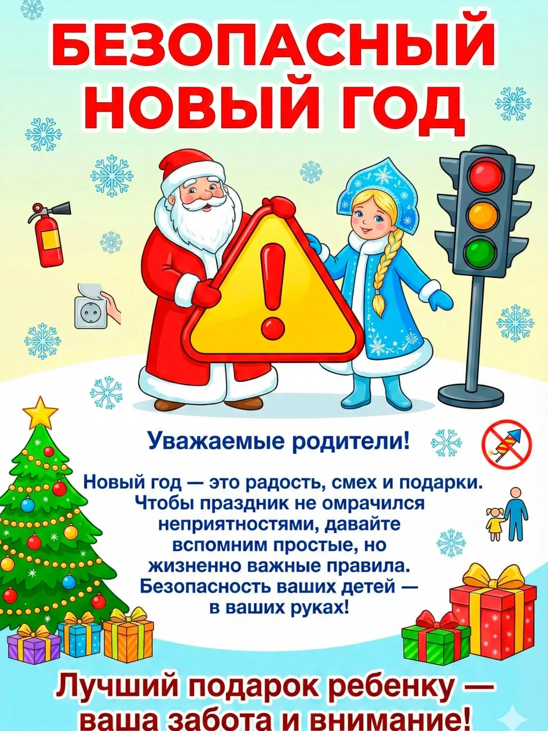 🎄Новый год без хлопот 🔥 источник Безопасность детей в зимние каникулы!❄️