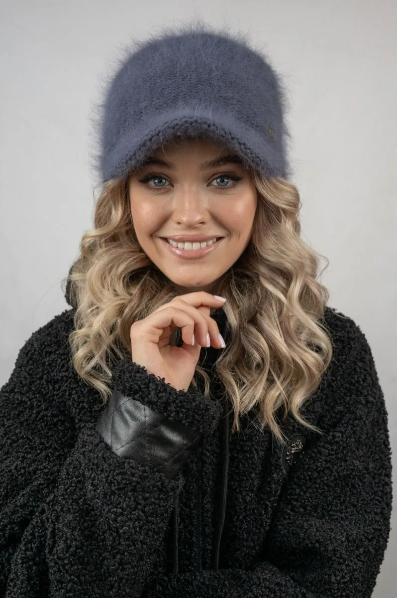 Женская шапка жокейка из АНГОРЫ🥰