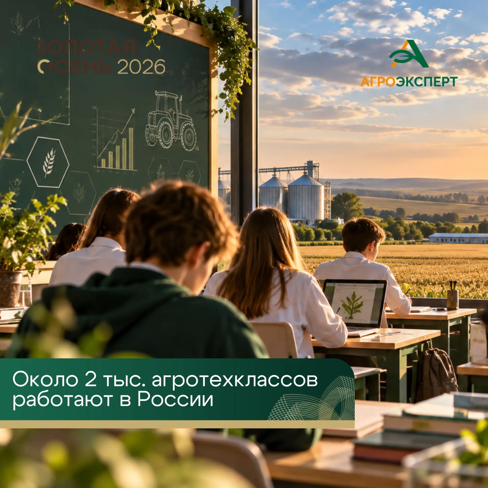 🌱В России открыли около 2 тыс. агротехклассов