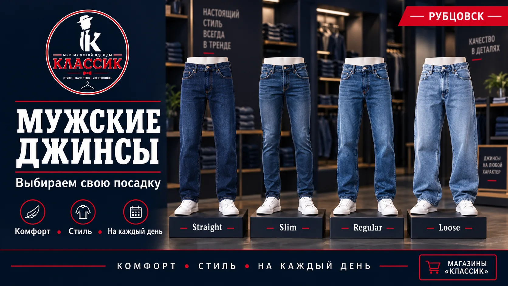 Джинсы — выбираем свою посадку