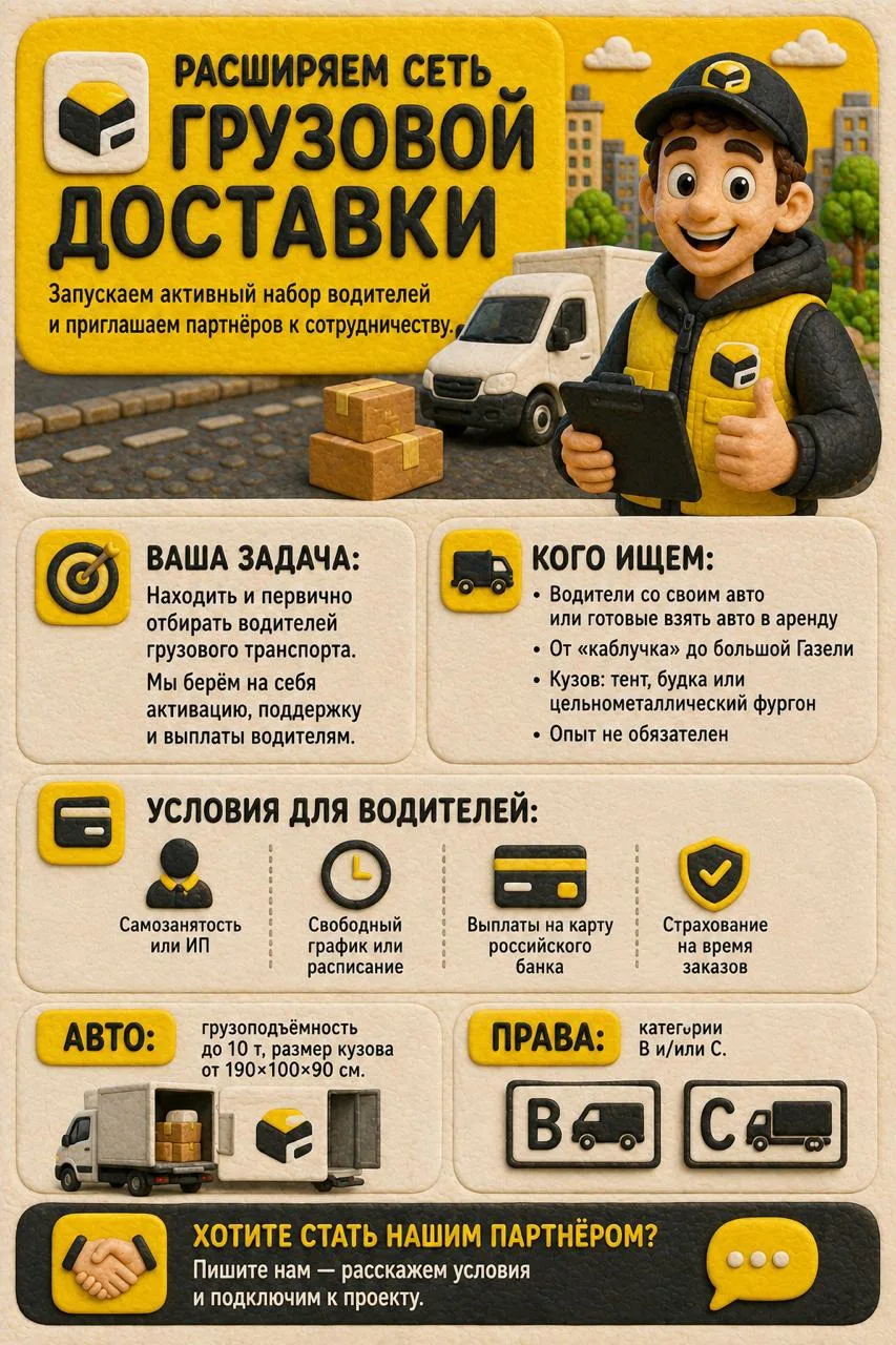 🚚 СОТРУДНИЧЕСТВО С партером ЯНДЕКС ДОСТАВКОЙ