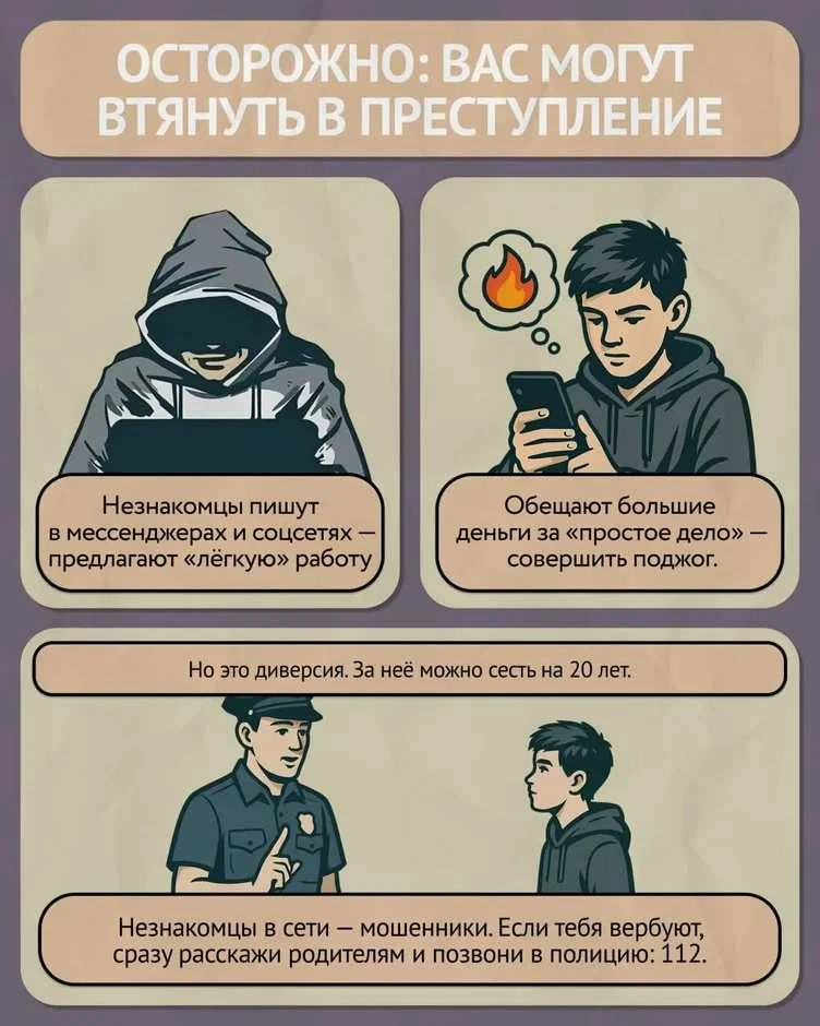 😳ВАЖНО: Один звонок — и вы идете поджигать здание. Как не стать соучастником