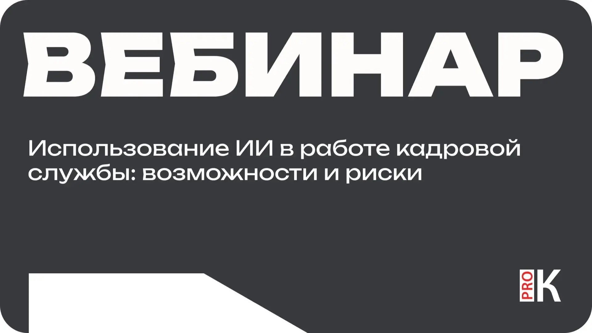 Смотрите запись вебинара «Использование ИИ в работе кадровой службы: возможности и риски»