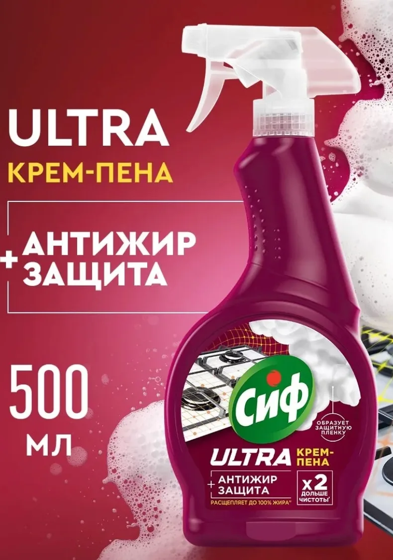 Уборка в 2 раза быстрее и комфортнее со средствами Сиф