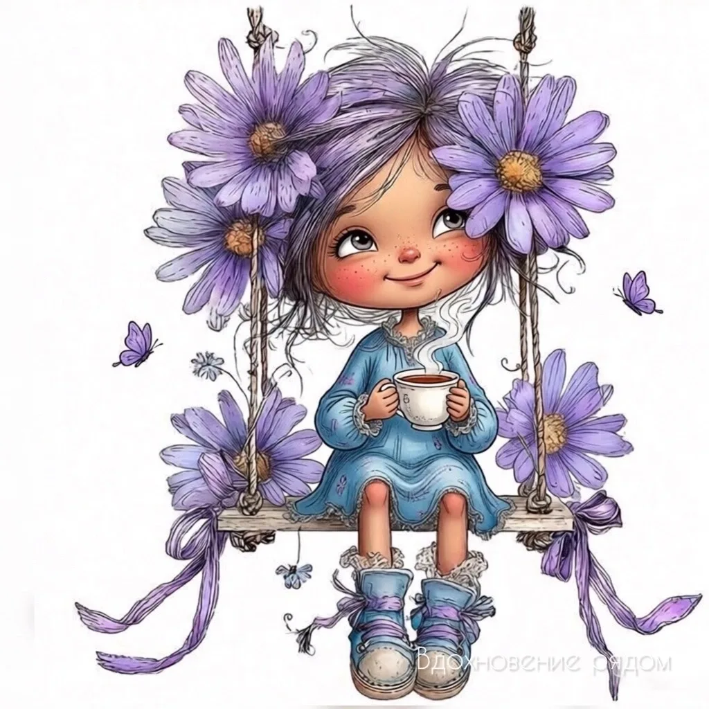 Доброе утро 🍃💜☕️💜🍃