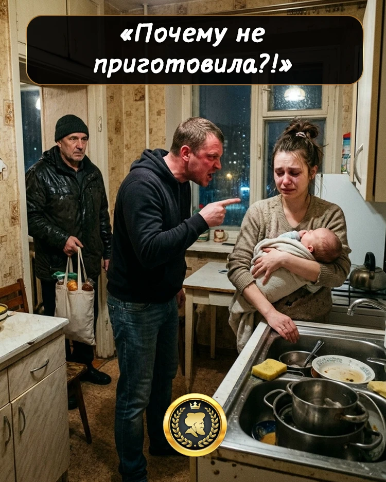 «Почему не приготовила?!» - кричал муж, пока я держала младенца. Но в дверях появился мой отец…
Арка