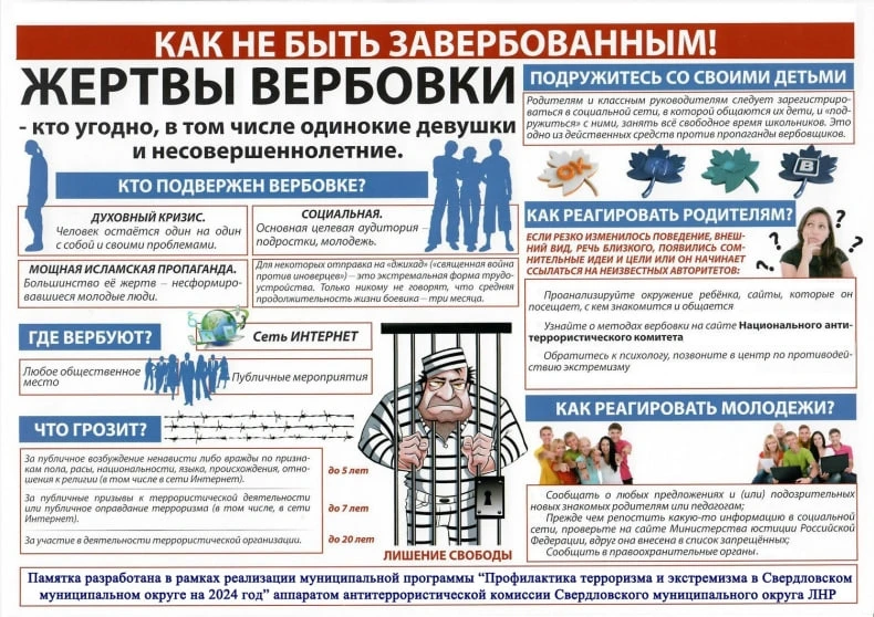 Как не быть завербованным в запрещенную в России террористическую организацию