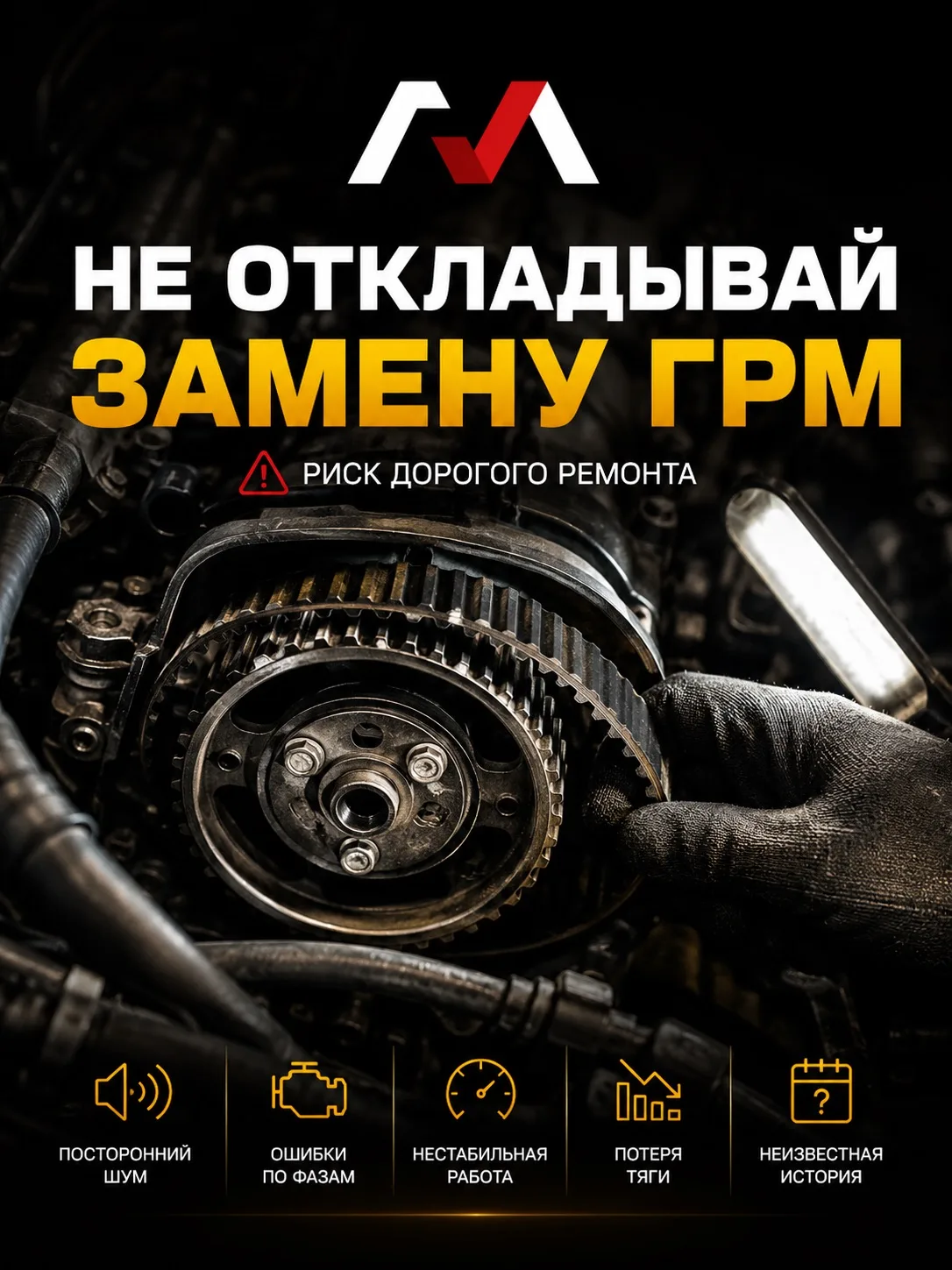 Ошибка: откладывать замену ремня или цепи ГРМ ⚙️