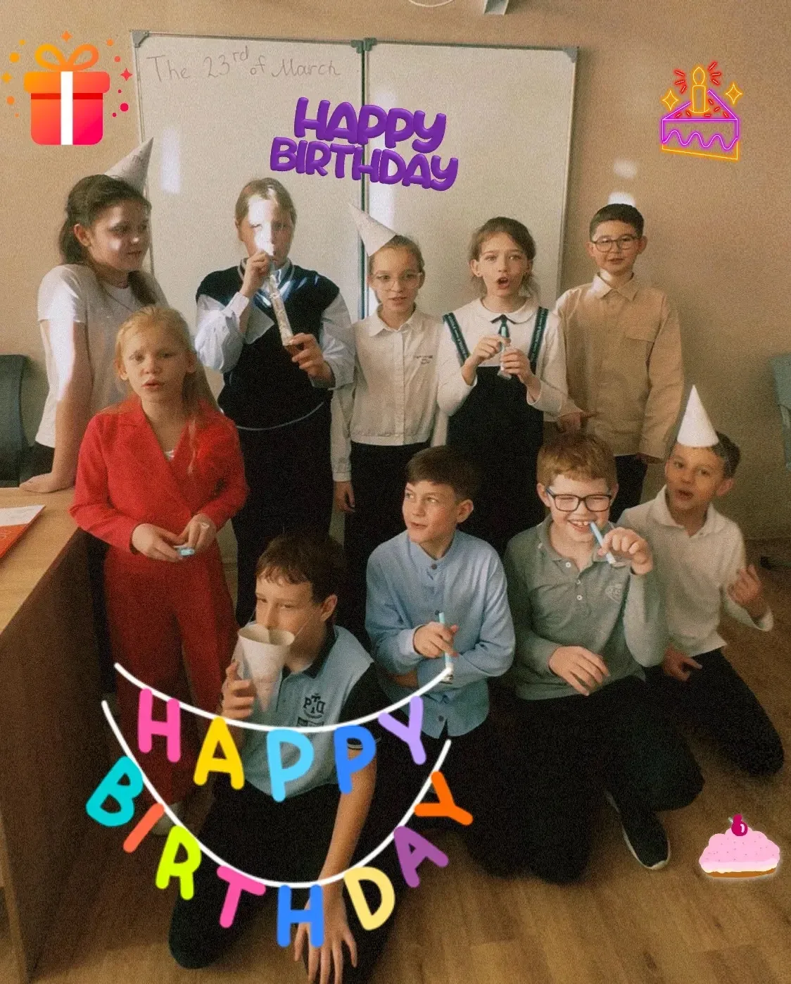 🎂  Проектная деятельность на уроке 🇬🇧 английского языка в 4 «Э» классе.   Мы с удовольствием: 🎉расск