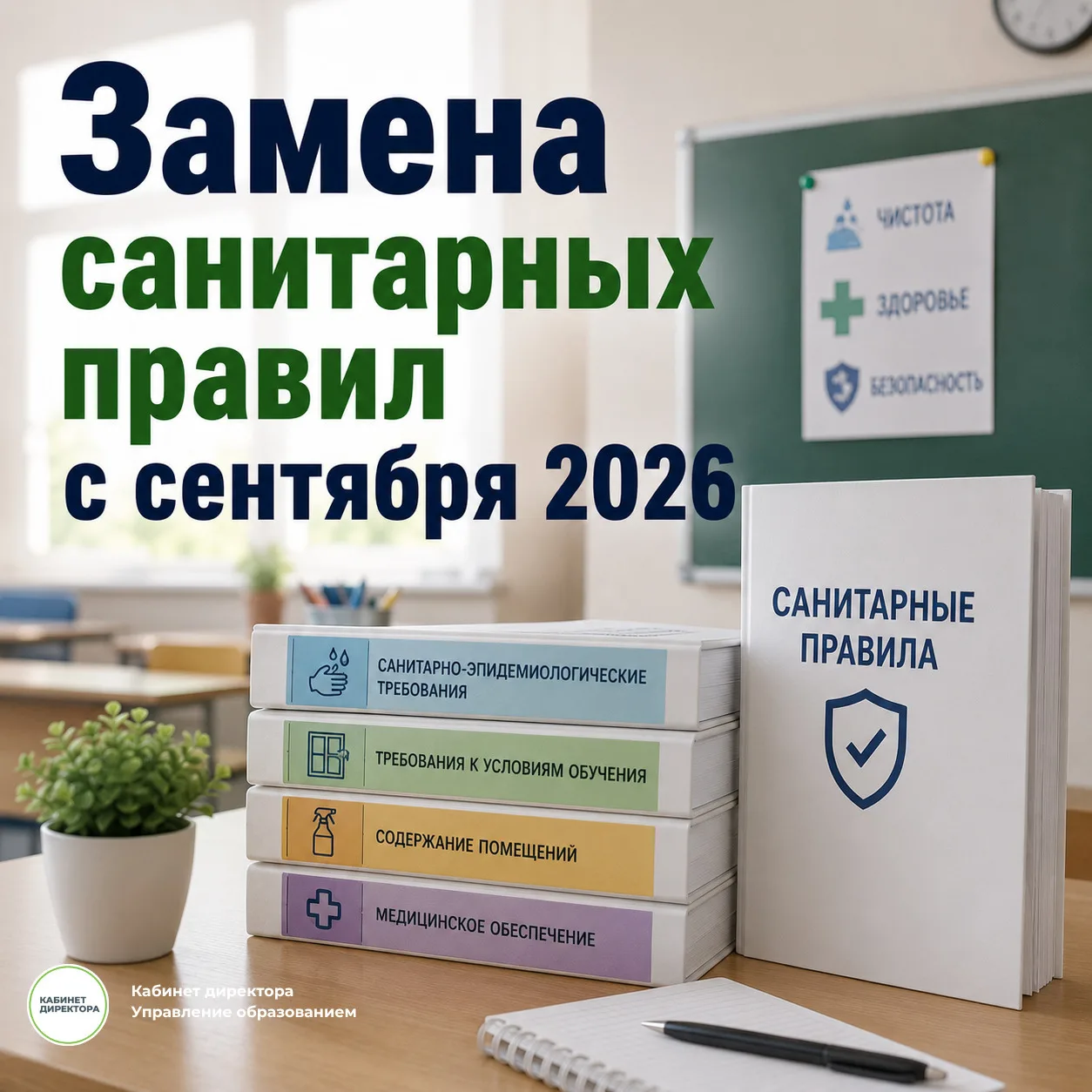 Замена санитарных правил с сентября 2026 года❗️