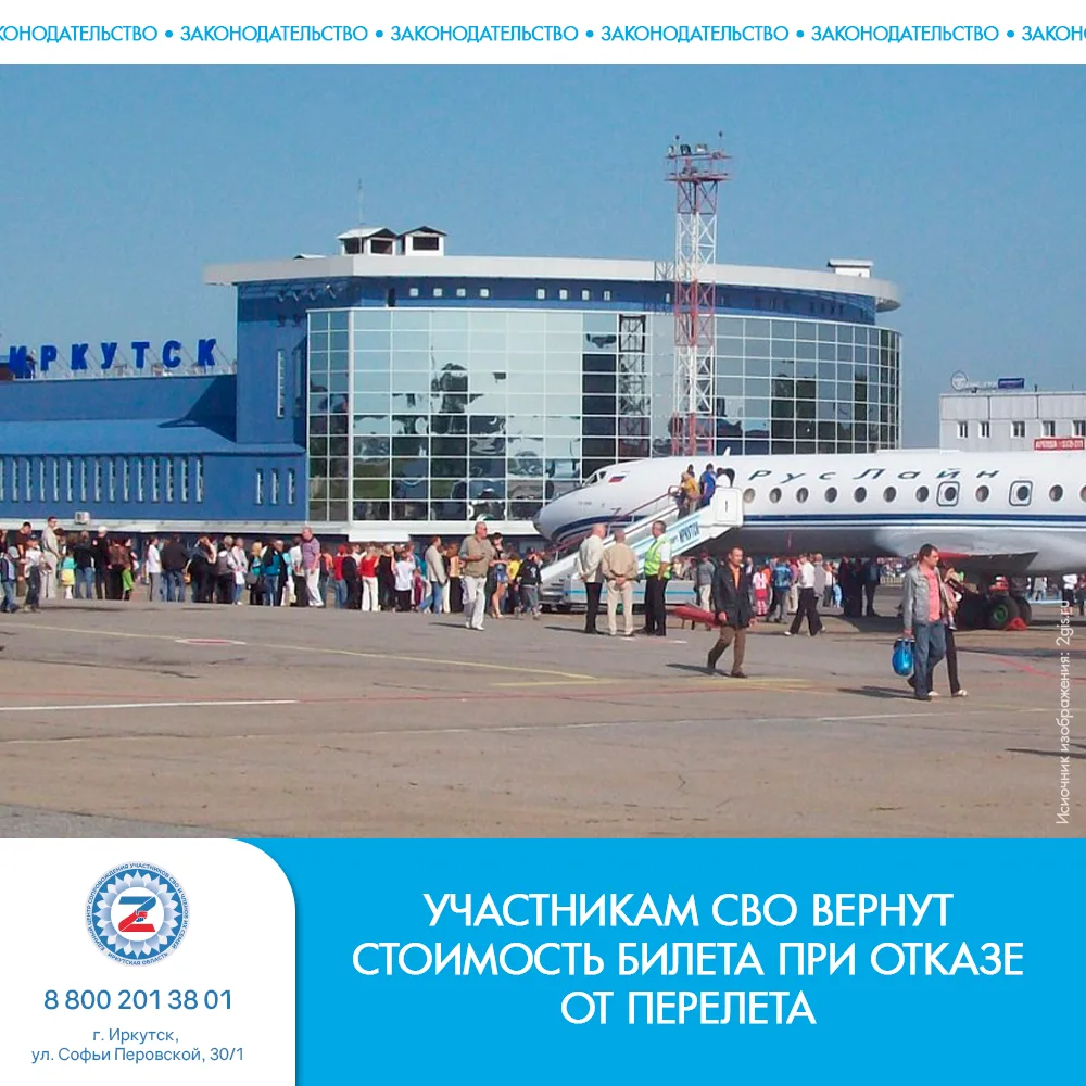 Участникам СВО вернут стоимость билета при отказе от перелета