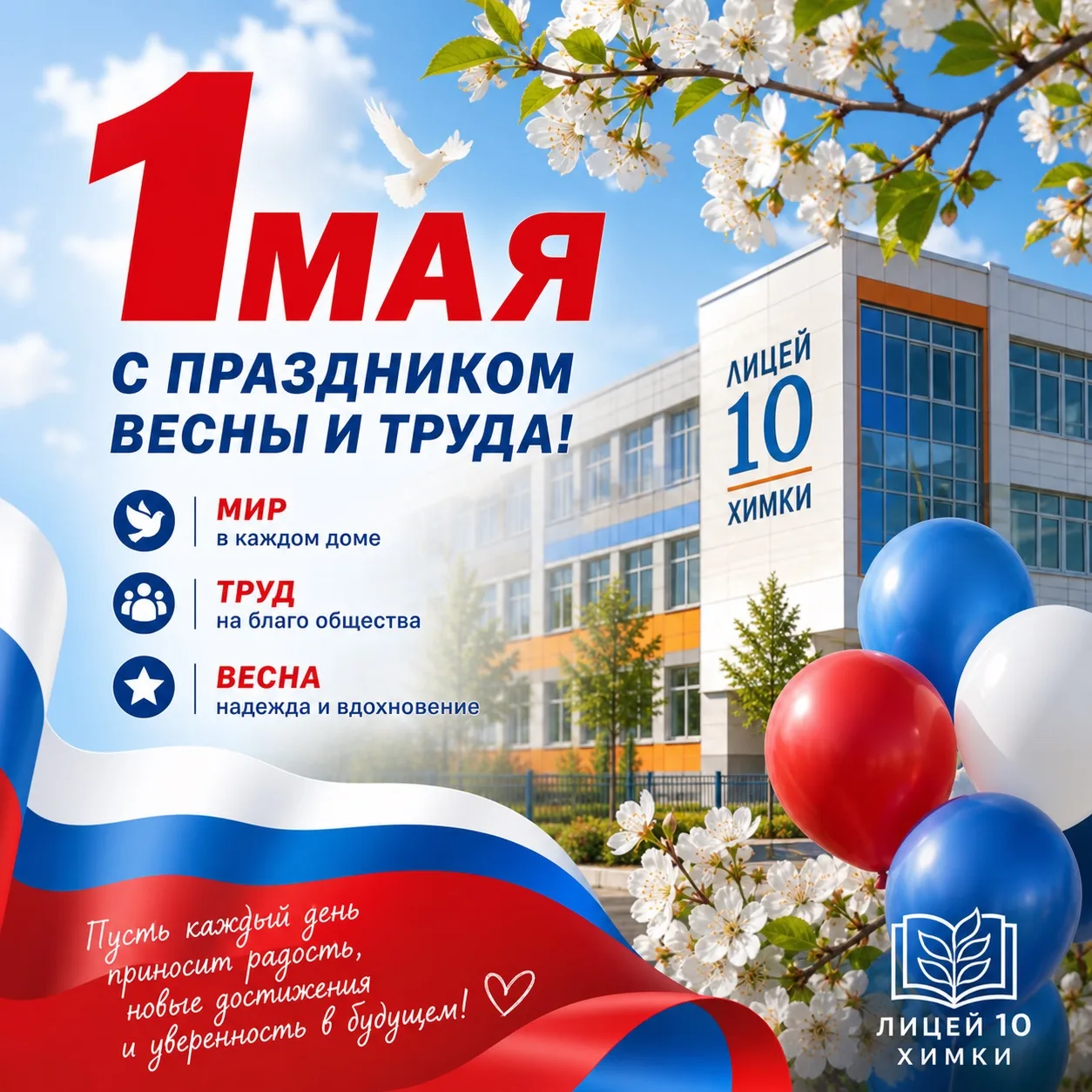 🌸 С Праздником Весны и Труда! 🌸  1 Мая — это праздник мира, добра, созидания и уважения к труду. Пус