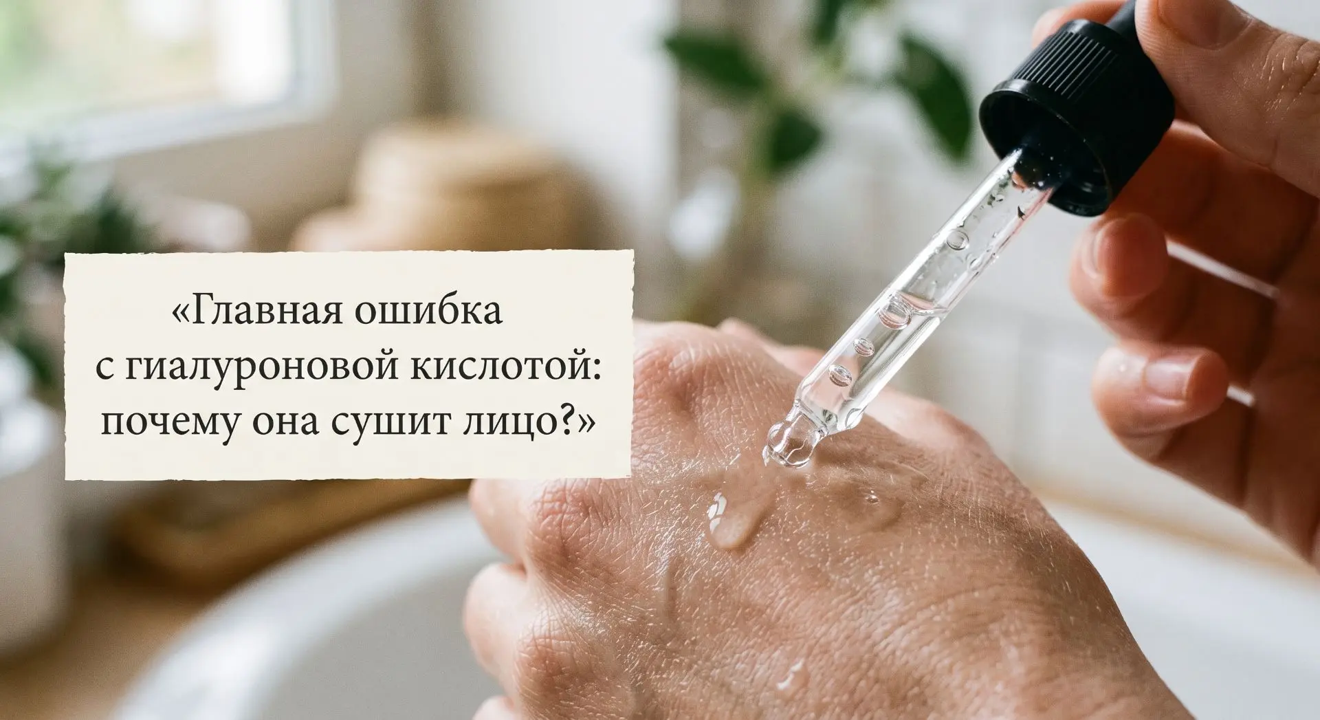 💧 Почему гиалуроновая сыворотка сушит кожу вместо увлажнения?