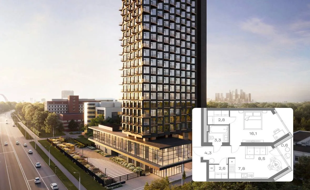 🔥 Акционный лот: 2Е-квартира 45.9 м² с потолками 3,2 м