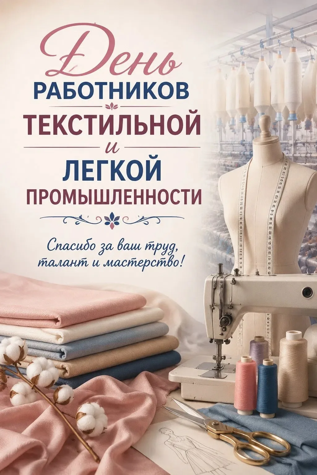 С профессиональным праздником, работники текстильной и легкой промышленности! 🧵 🏭

Владимирская об