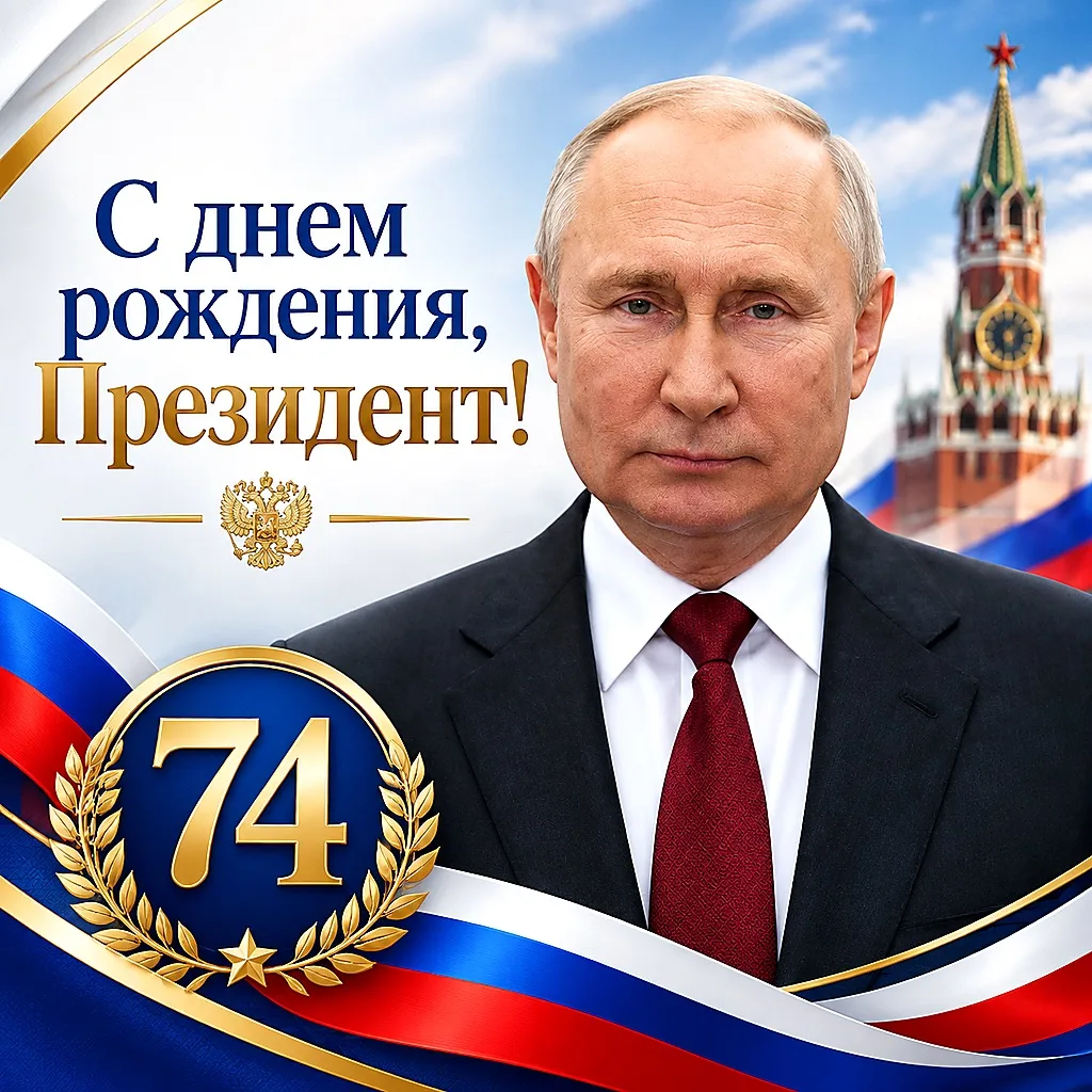 Сегодня день рождения отмечает наш Президент Владимир Владимирович Путин.