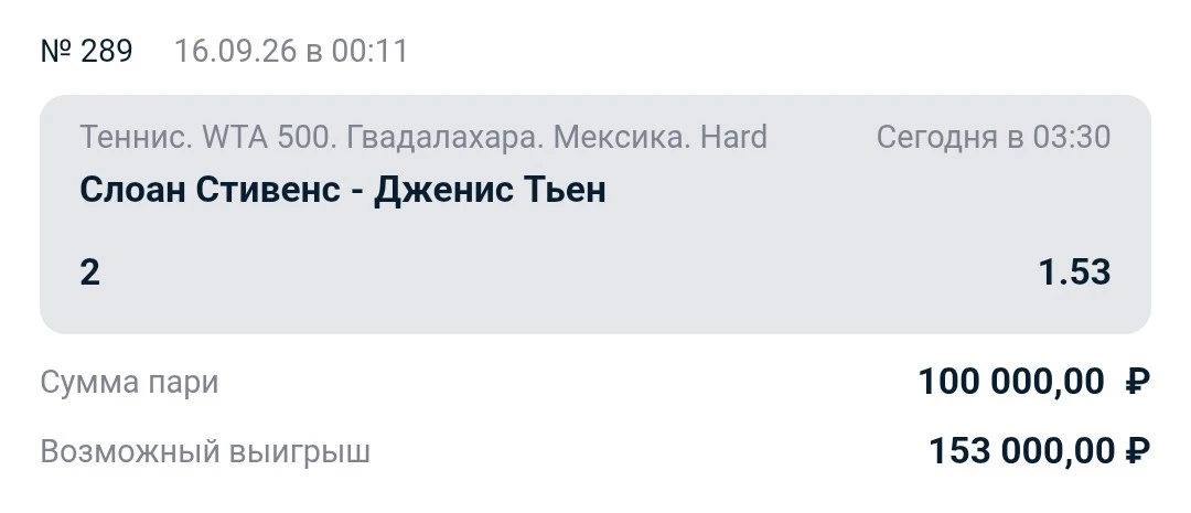 Ставка дня. Гвадалахара. Мексика. 🎾