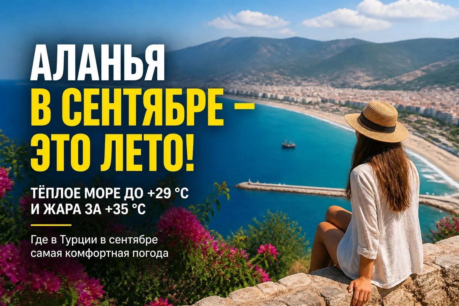 ☀️ Нашёл в сети подборку: где в Турции в сентябре самое тёплое море.