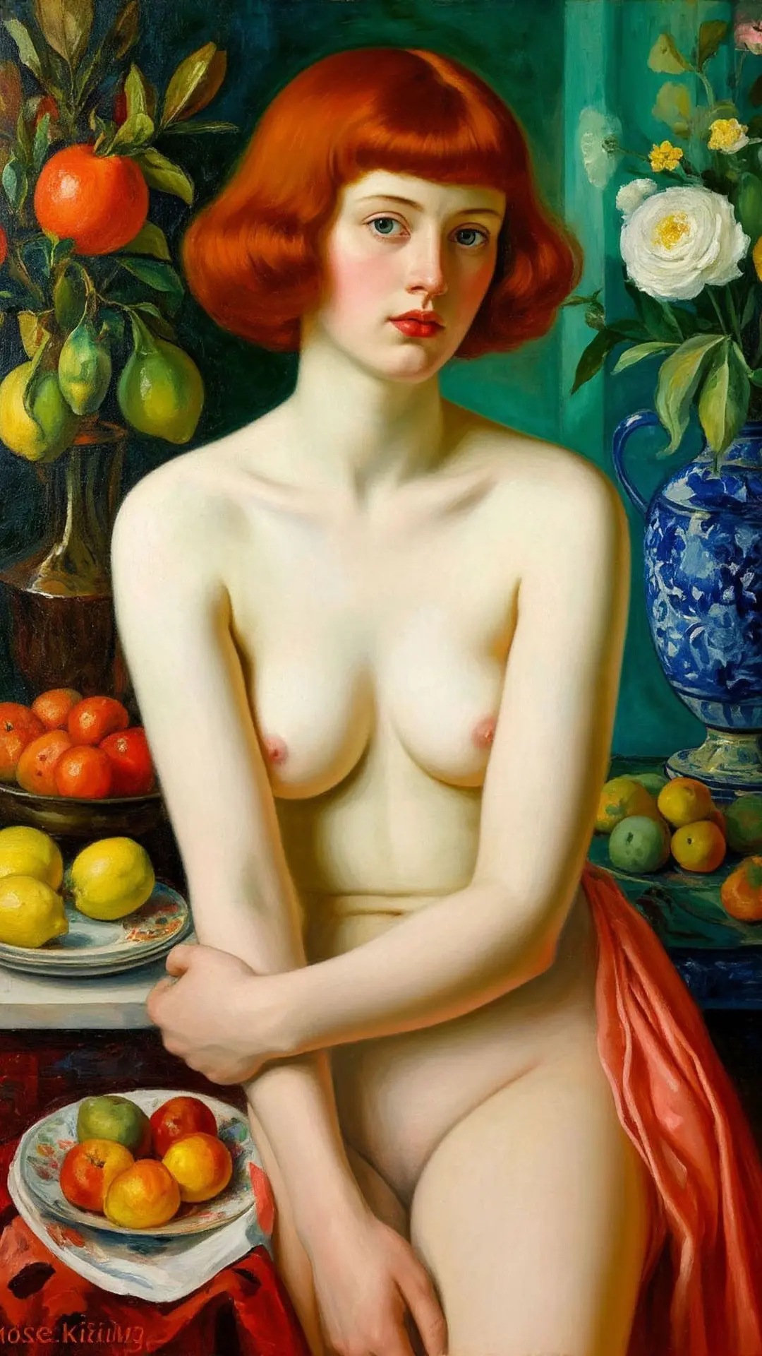 В стиле художника Моисей Кислинг  Moïse Kisling —  французский художник  один из  Париж...