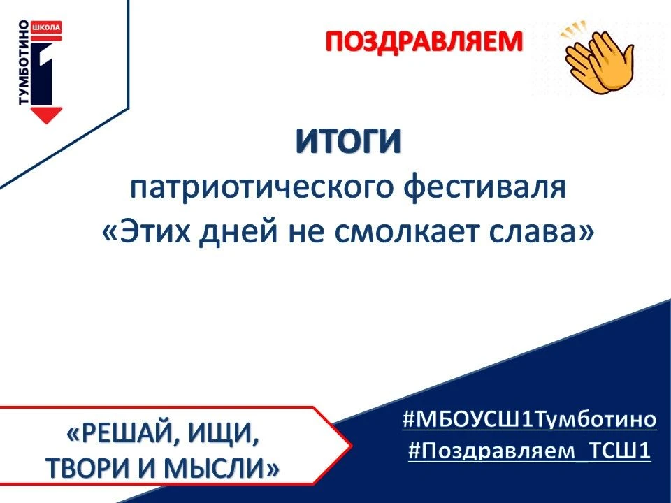 🎉ПОЗДРАВЛЯЕМ🎉Подведены итоги патриотического фестиваля «Этих дней не смолкнет слава»:
⭐️Лимина Але