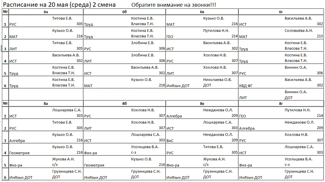 20 мая 2 смена