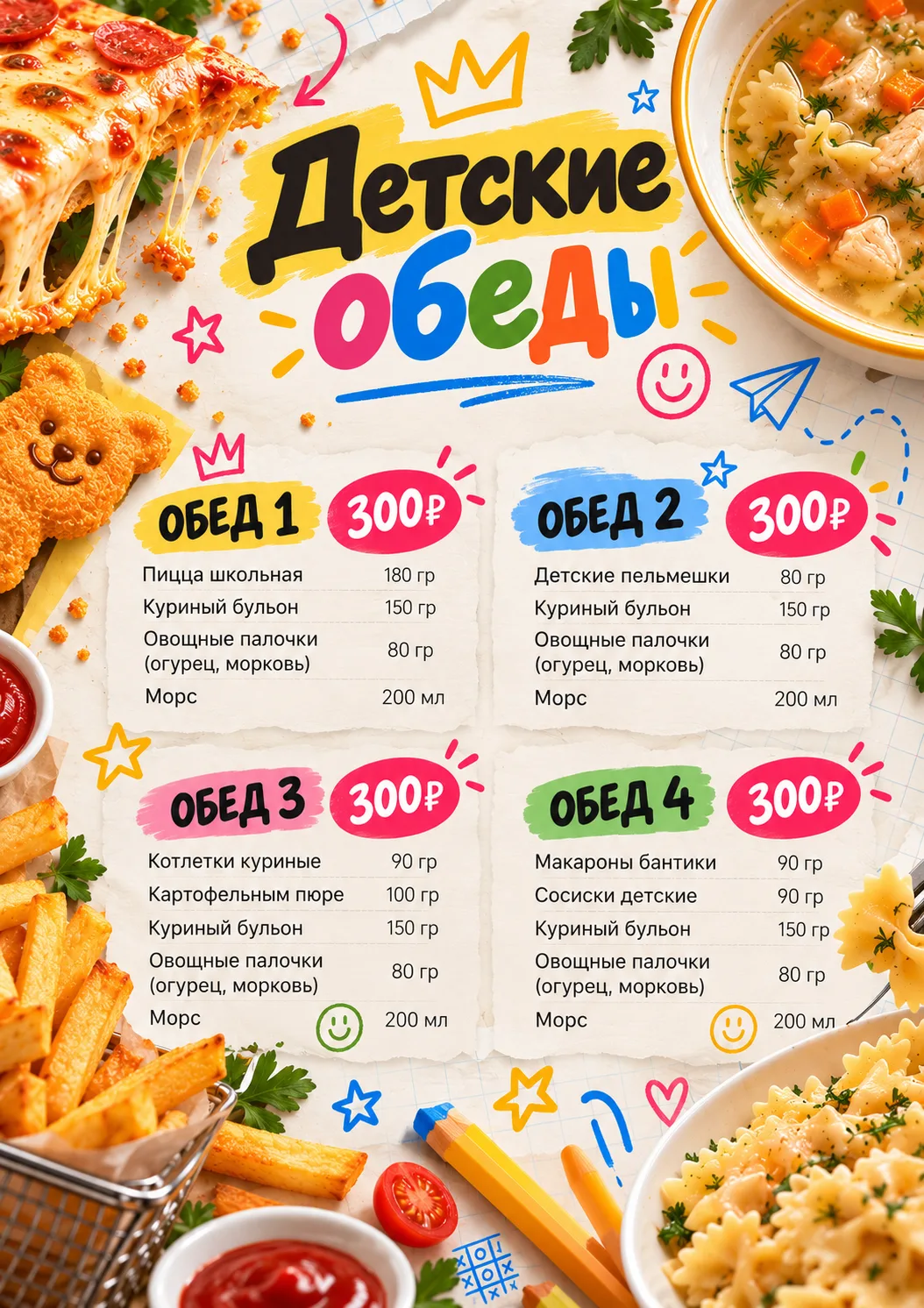 Детские комбо-обеды в NG REST — вкусно и сытно!