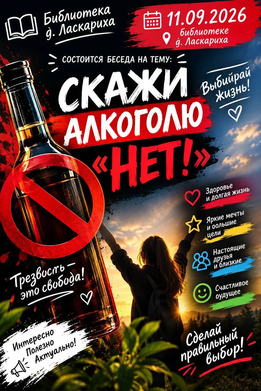 📅 11 сентября 2026 года в библиотеке д. Ласкариха состоится познавательная беседа, пос...