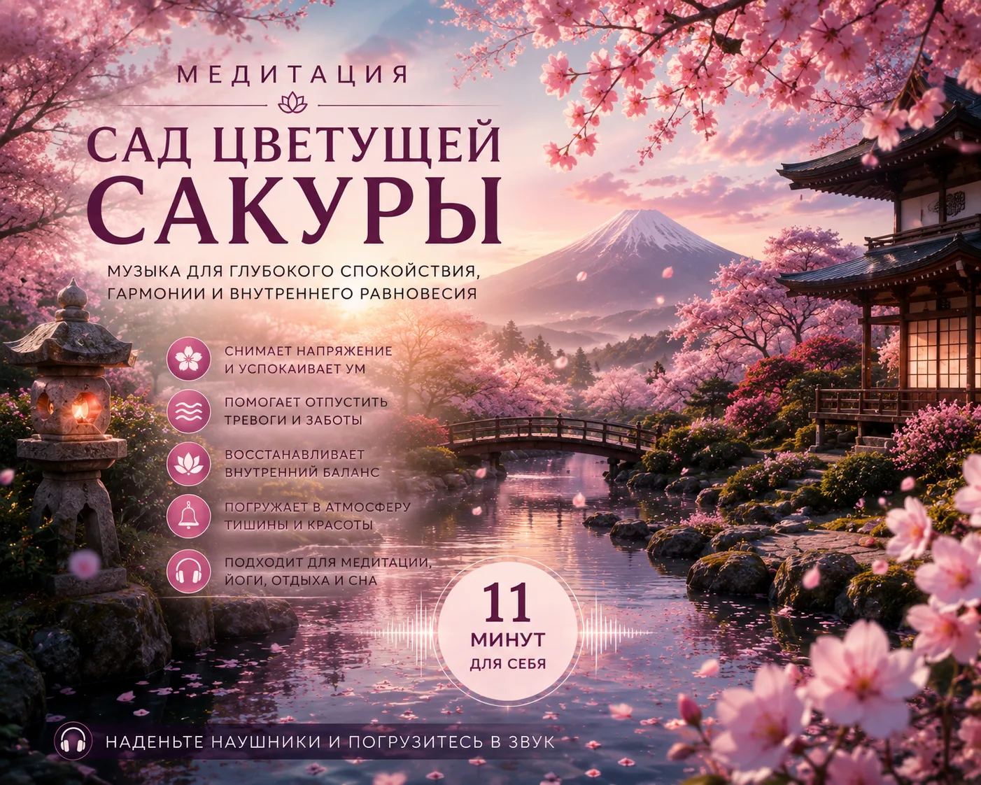 🌸 Медитация «Сад цветущей сакуры» уже здесь.