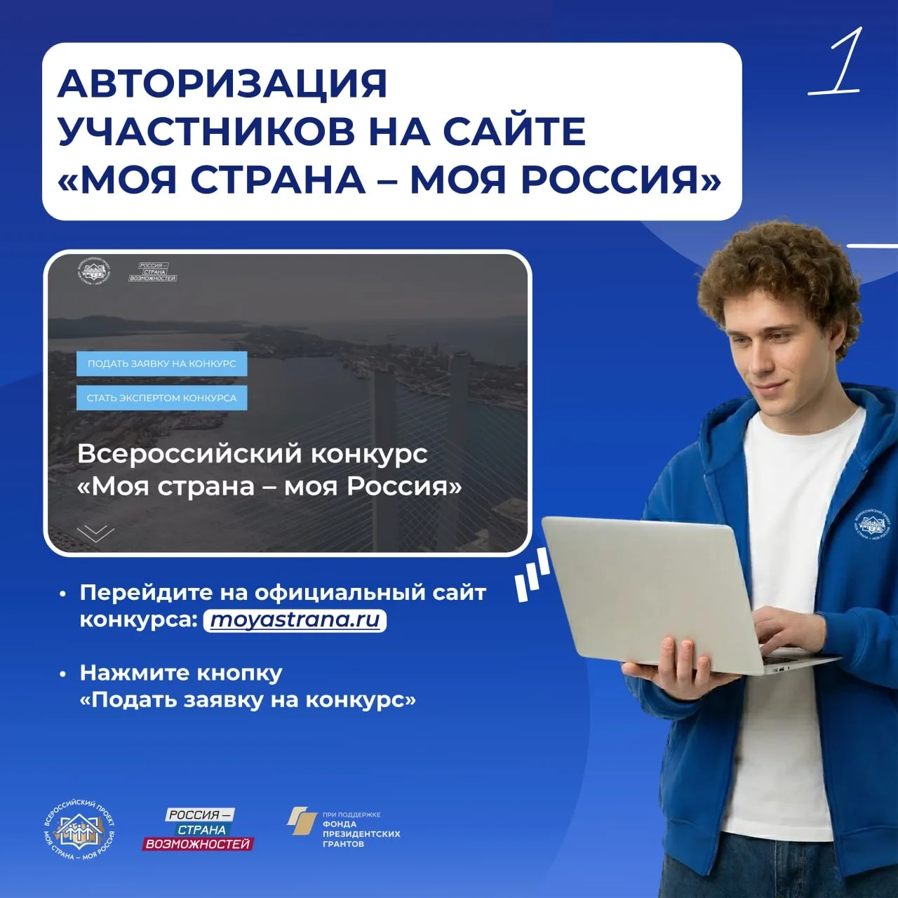 Всё, что нужно знать о подаче заявки  Регистрация на конкурс «Моя страна – моя Россия» – процесс отв