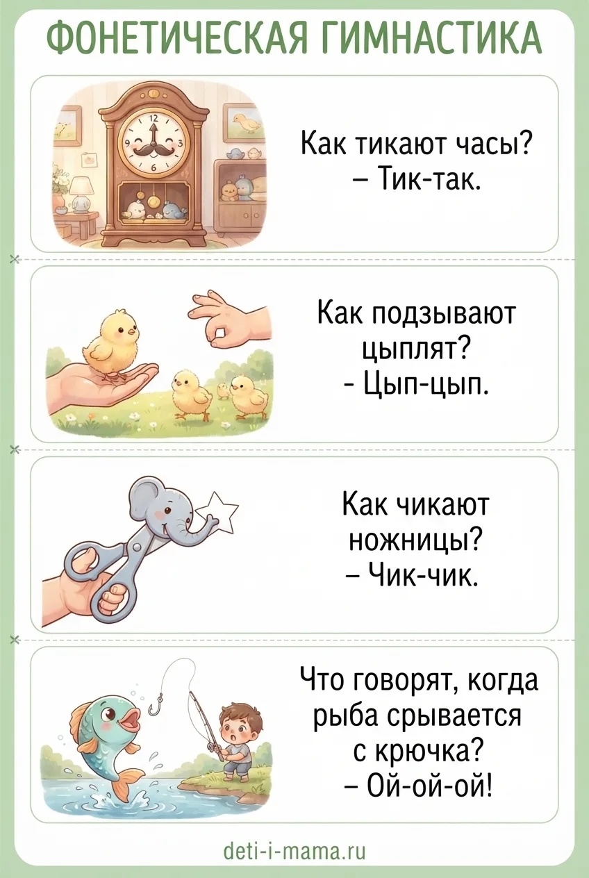 Фонетическая гимнастика для дошкольников