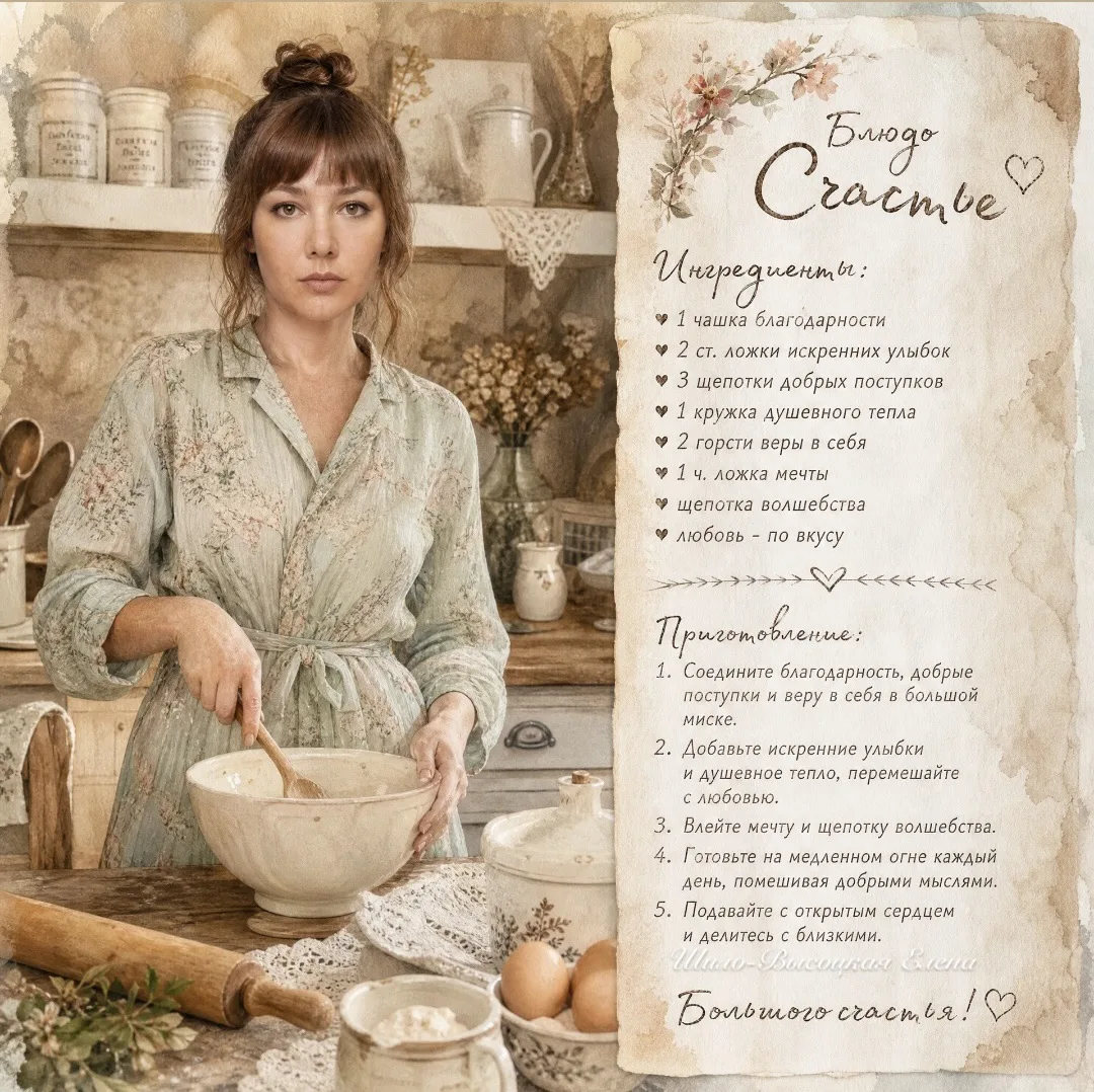 Рецепт счастья😍