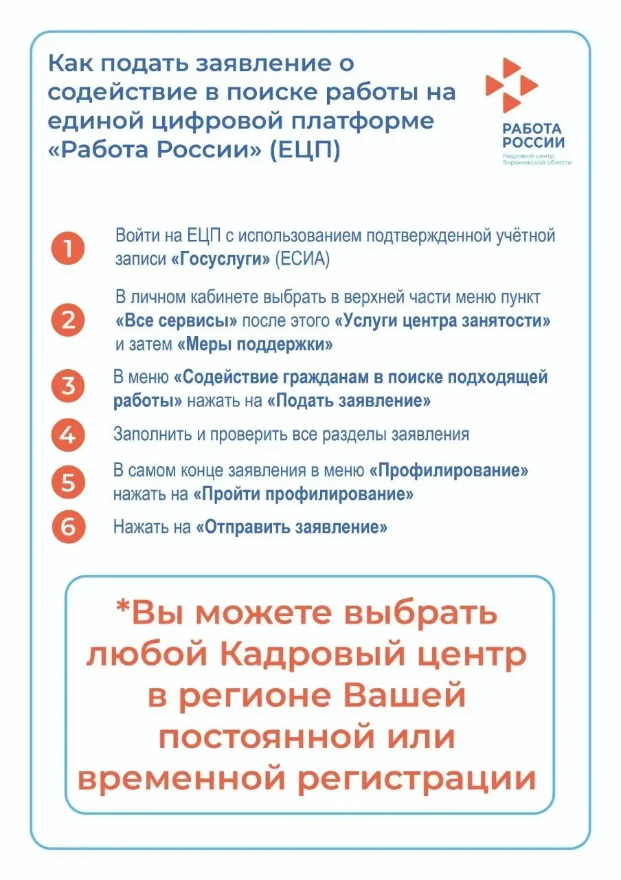 Как подать заявление на «Работа России»?  Памятка для вас!

Мы хотим, чтобы вам было легко пользоват