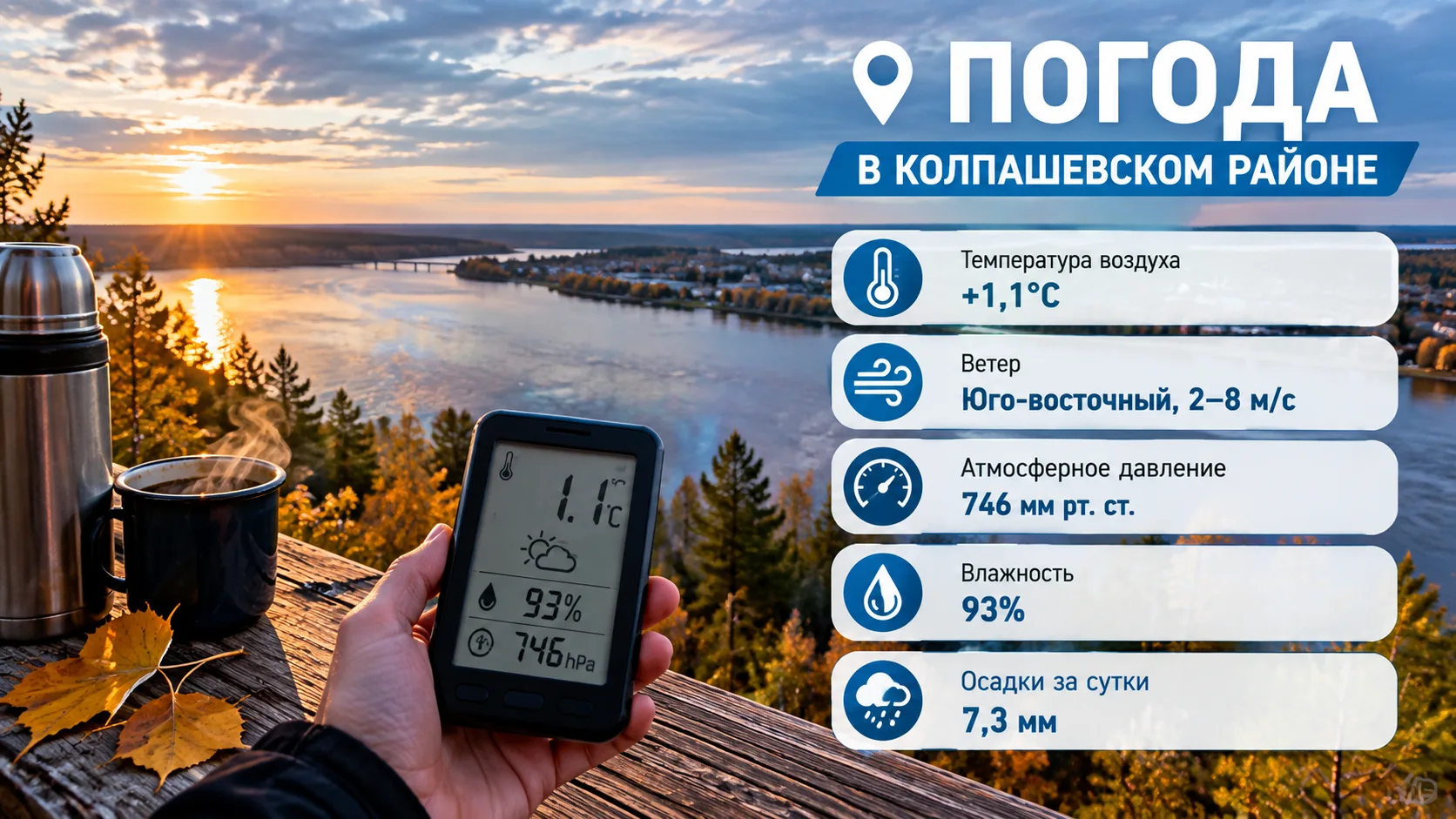🌦 ПОГОДА В КОЛПАШЕВСКОМ РАЙОНЕ: