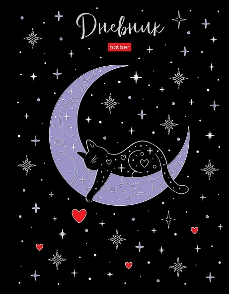 Дневник 1-11 кл. тв.обл.фольга 3D"Romantic cat" 40