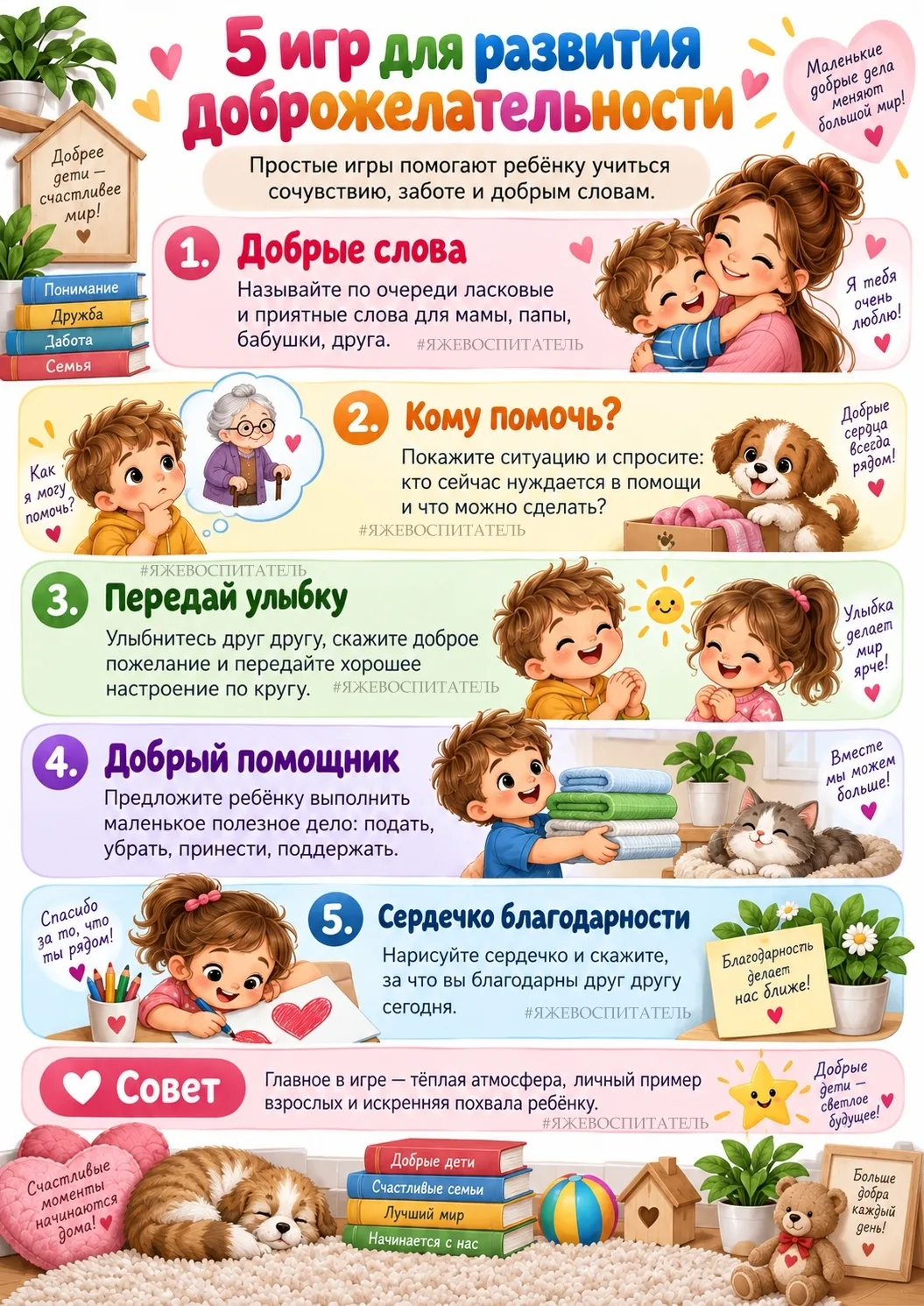 5 полезных памяток для родителей 💛