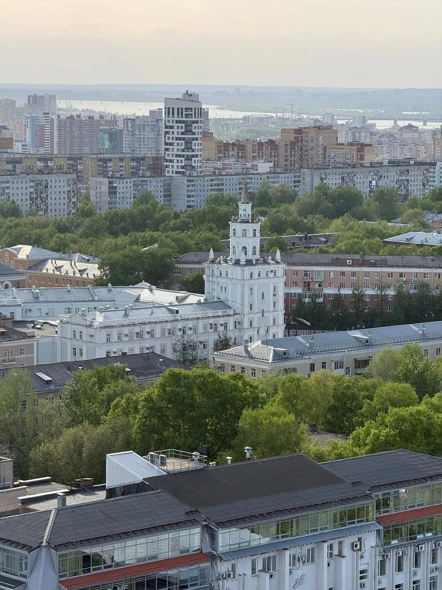 Центр Перми с высоты птичьего полёта