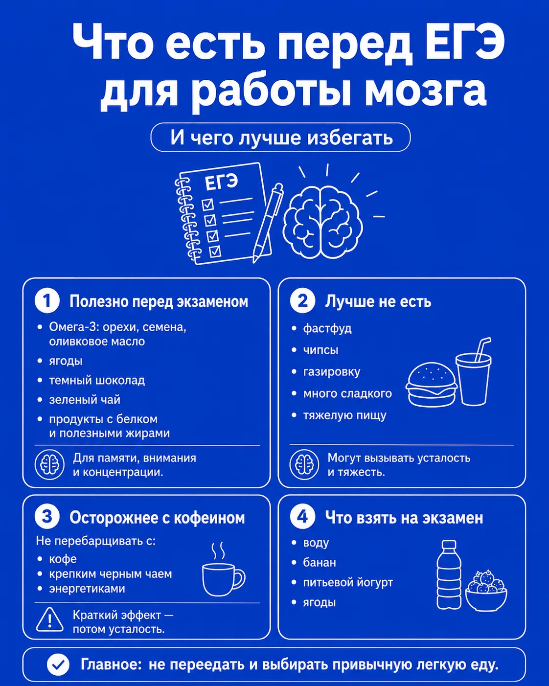 🍏 Что есть, чтобы хорошо сдать ЕГЭ