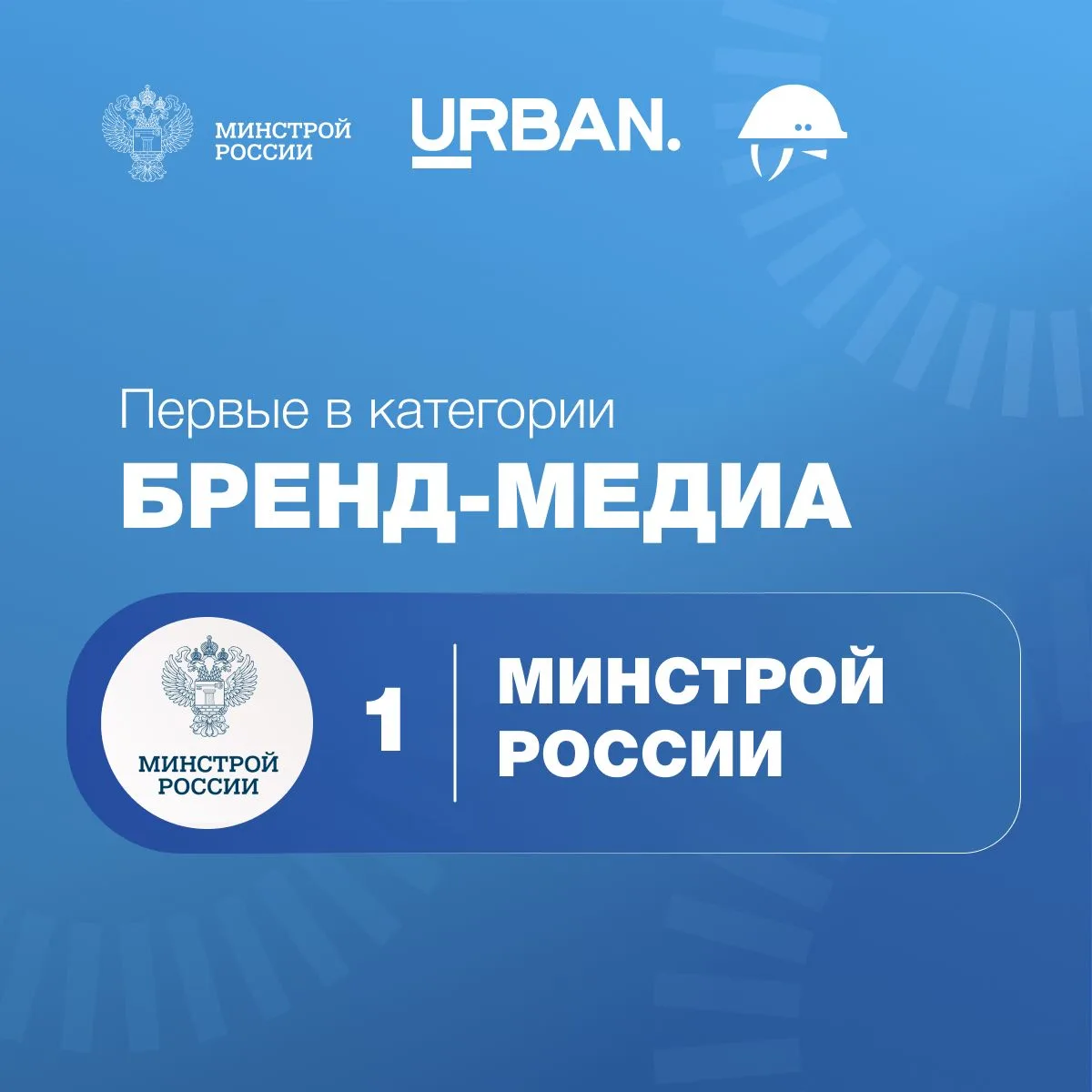 ⚡ Минстрой России в социальных сетях — первый в рейтинге бренд-медиа о недвижимости в к...
