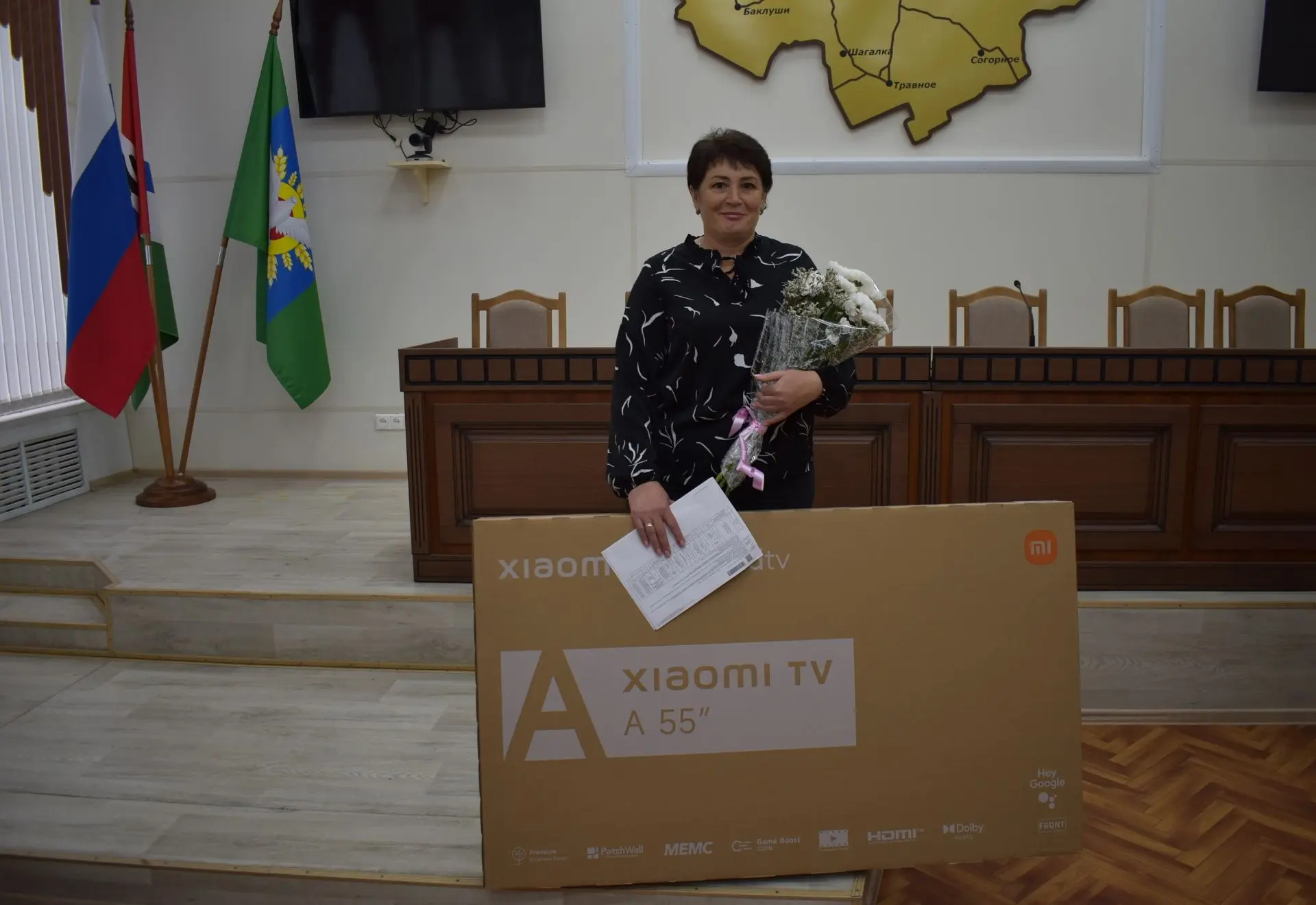 Сегодня в торжественной обстановке был вручен ценный подарок нашей землячке — Ольге Але...