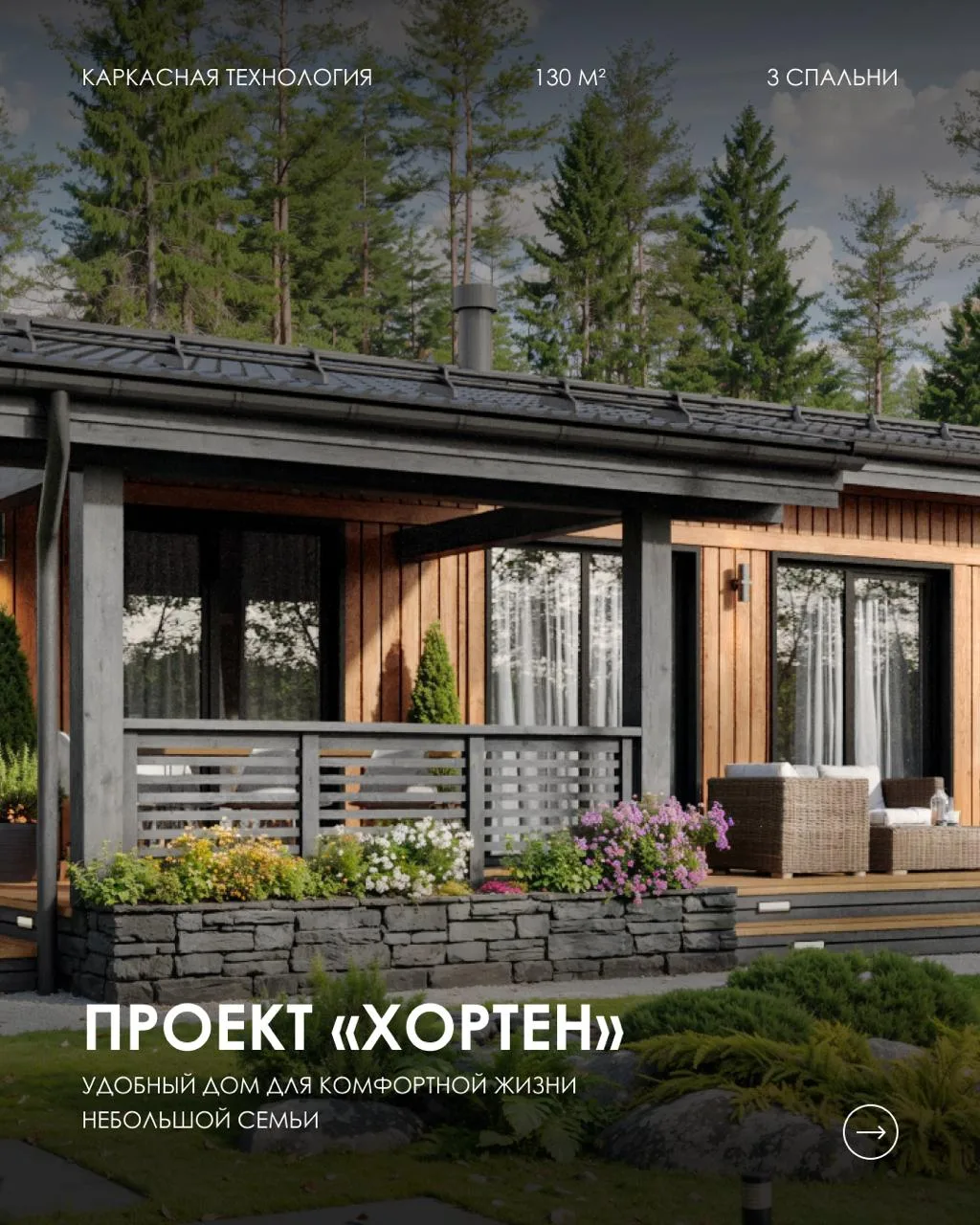 Рассказываем про проект «Хортен» — идеальный дом для семьи с одним или двумя детьми!